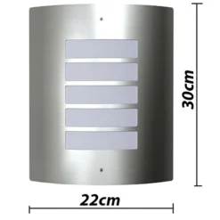 vidaXL 2 Apliques de exterior, lámparas de pared de acero inoxidable
