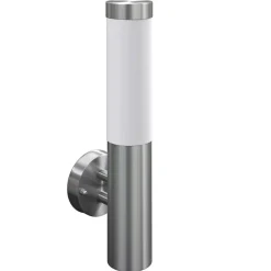 vidaXL Iluminación-2 Apliques de exterior, lámparas de pared, acero inoxidable