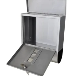 vidaXL 2 buzones con soporte de acero inoxidable New