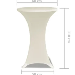 vidaXL Decoración-2 Manteles color ajustados para mesa de pie - 60 cm diámetro