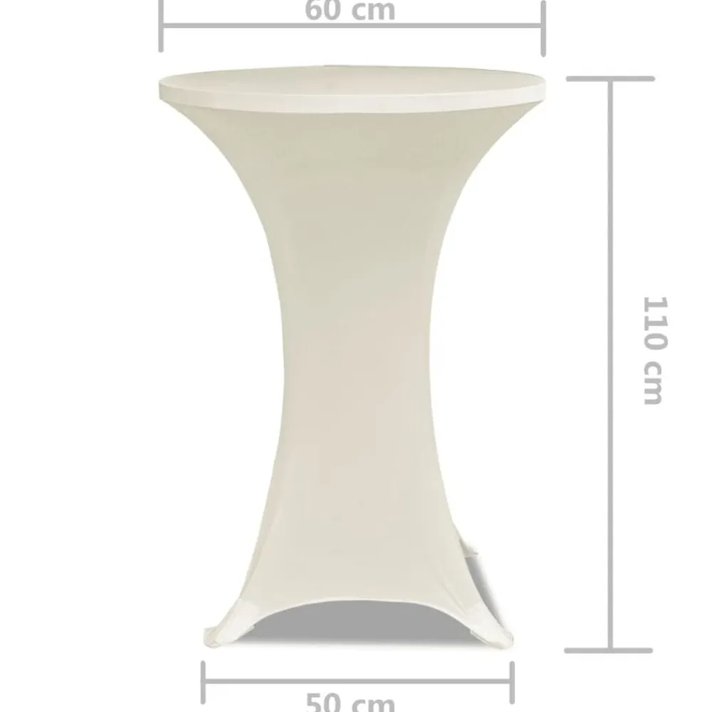 vidaXL Decoración-2 Manteles color ajustados para mesa de pie - 60 cm diámetro