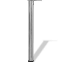 vidaXL 4 Patas de mesa ajustables en alturas 710 mm color níquel pulido N&iacute;quel cepillado Discount