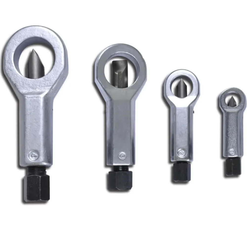 vidaXL 4 piezas Divisor de Tuerca Removedor Extractor mecánico Set 9-27mm New
