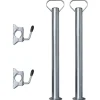 vidaXL 2 tubos de soporte con 2 abrazaderas para rueda jockey de 48 mm Online