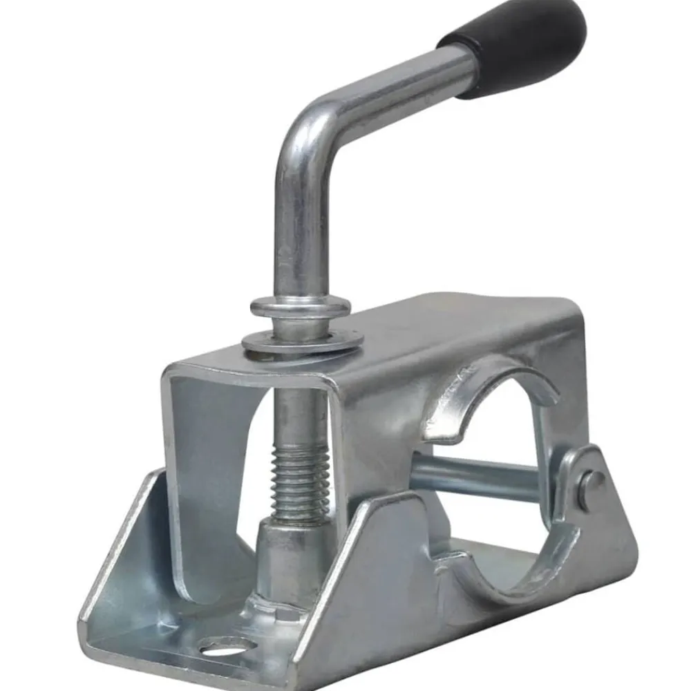 vidaXL 2 tubos de soporte con 2 abrazaderas para rueda jockey de 48 mm Online