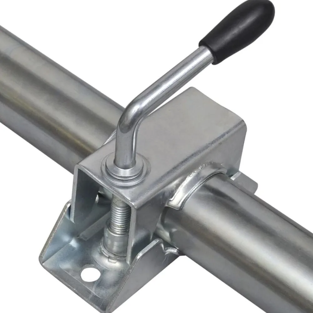 vidaXL 2 tubos de soporte con 2 abrazaderas para rueda jockey de 48 mm Online