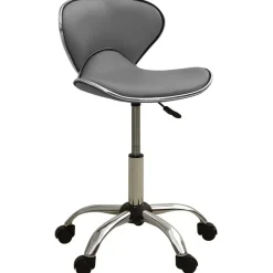 vidaXL Peluquería Y Cosmética-323678 Salon Spa Stool Grey Faux Leather