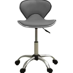 vidaXL Peluquería Y Cosmética-323678 Salon Spa Stool Grey Faux Leather