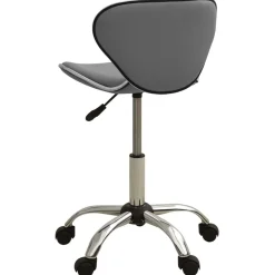 vidaXL Peluquería Y Cosmética-323678 Salon Spa Stool Grey Faux Leather