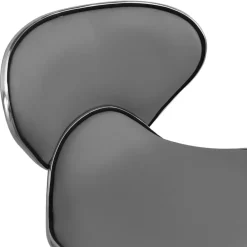 vidaXL Peluquería Y Cosmética-323678 Salon Spa Stool Grey Faux Leather