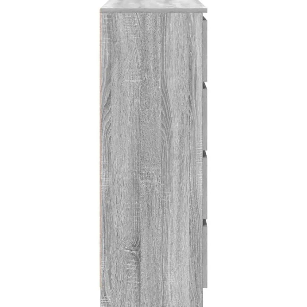 vidaXL Aparador Sonoma gris 100x35x99 cm madera de ingeniería Gris sonoma New
