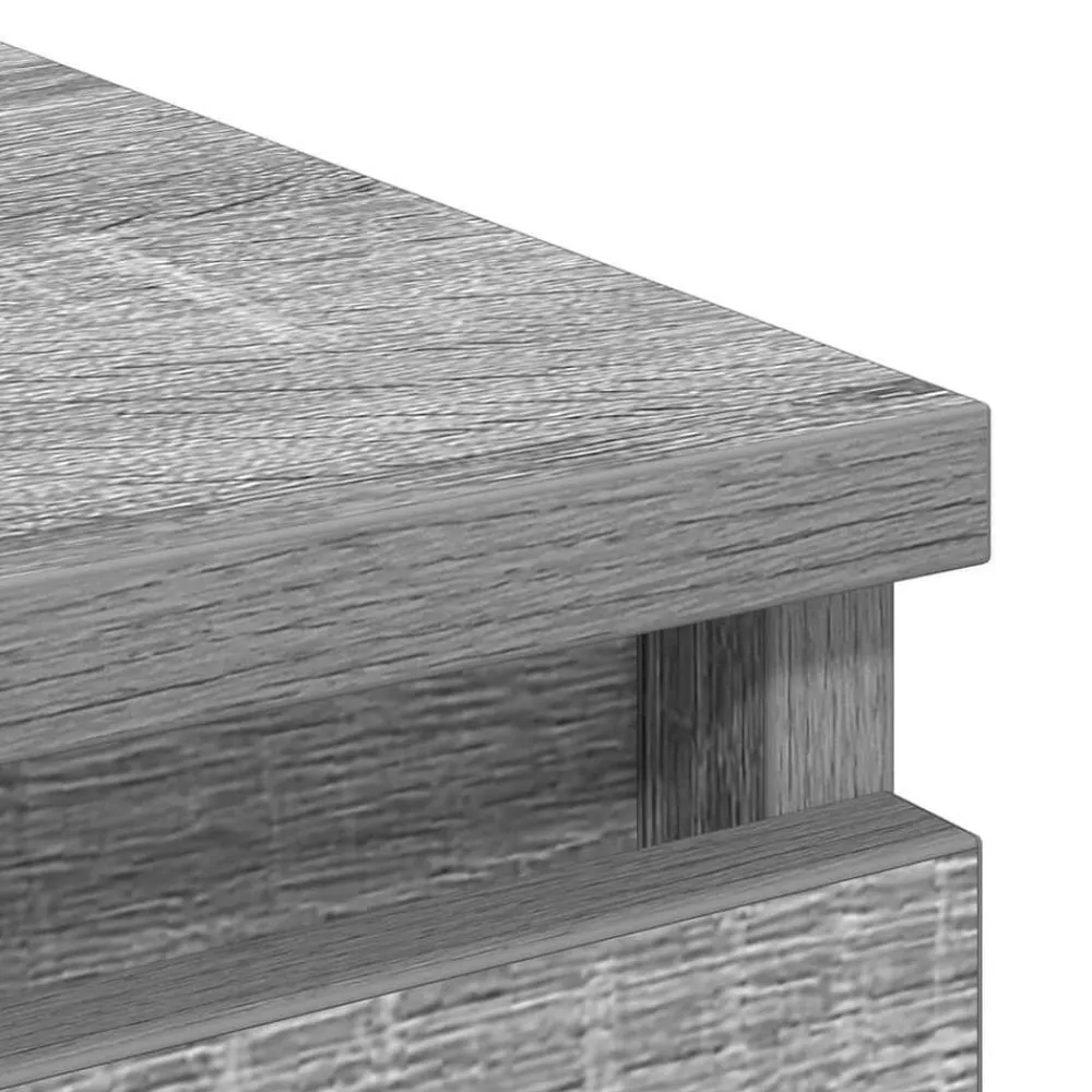 vidaXL Aparador Sonoma gris 100x35x99 cm madera de ingeniería Gris sonoma New
