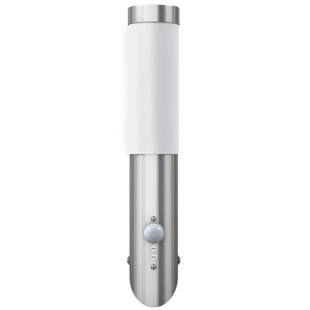 vidaXL Aplique de exterior con sensor, resistente al agua, RVS