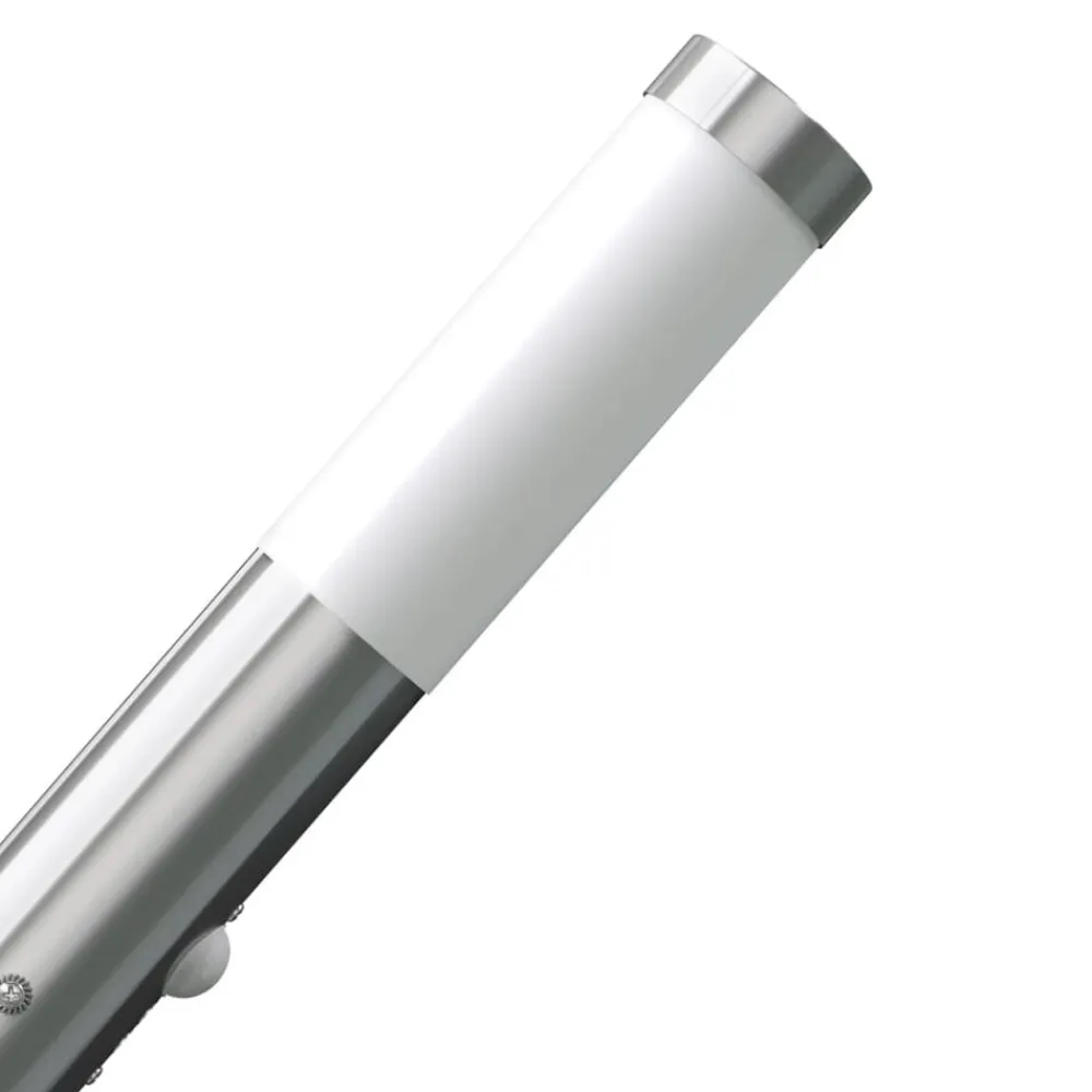 vidaXL Aplique de exterior con sensor, resistente al agua, RVS