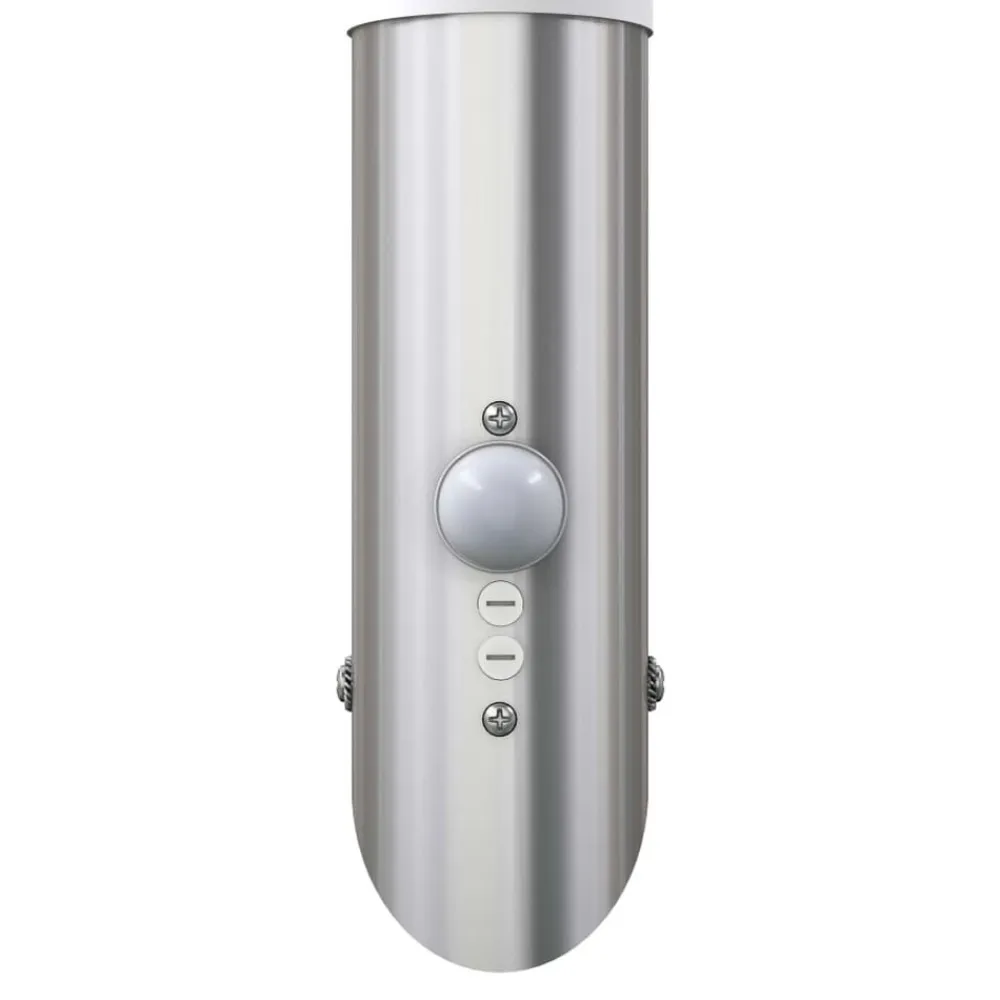 vidaXL Aplique de exterior con sensor, resistente al agua, RVS