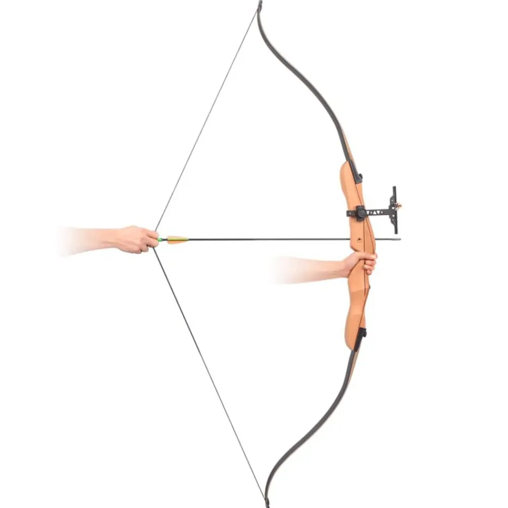 vidaXL Actividades Al Aire Libre-Arco recurvo para adultos 68", 32 libras