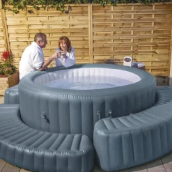 Bestway Piscina Y Spa-Borde inflable para bañera de hidromasaje redondo Lay-Z-Spa