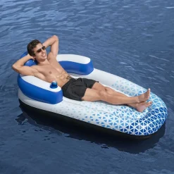 Bestway Colchoneta hinchable Hydro Force azul 183x97 cm New