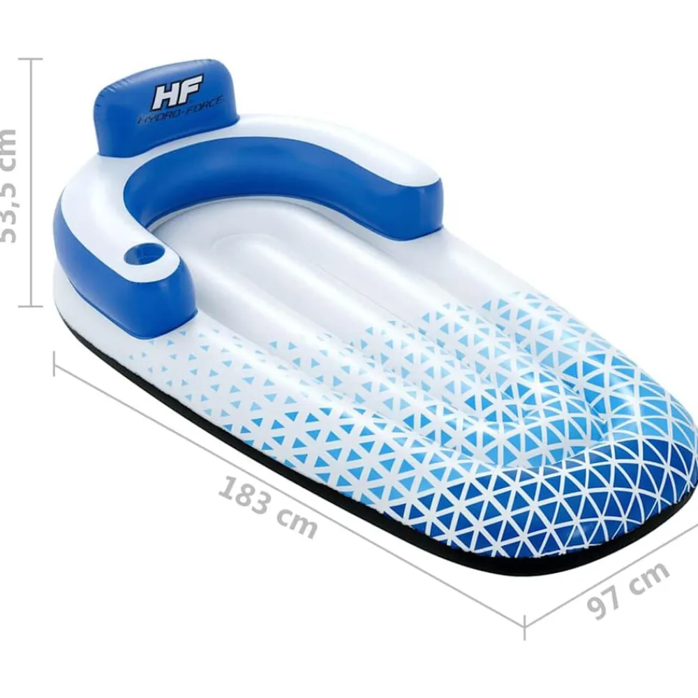 Bestway Colchoneta hinchable Hydro Force azul 183x97 cm New
