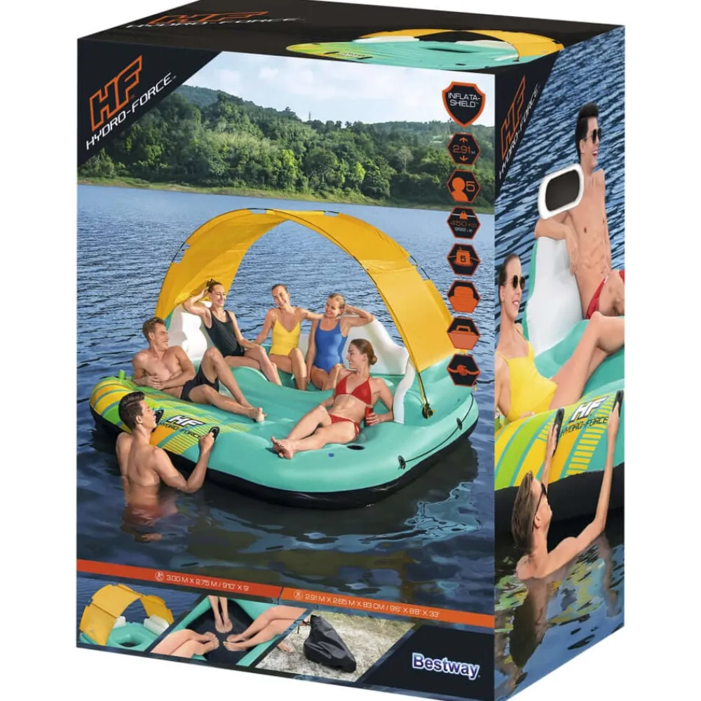 Bestway Colchoneta inflable para 5 personas Sunny Lounge 291x265x83 cm