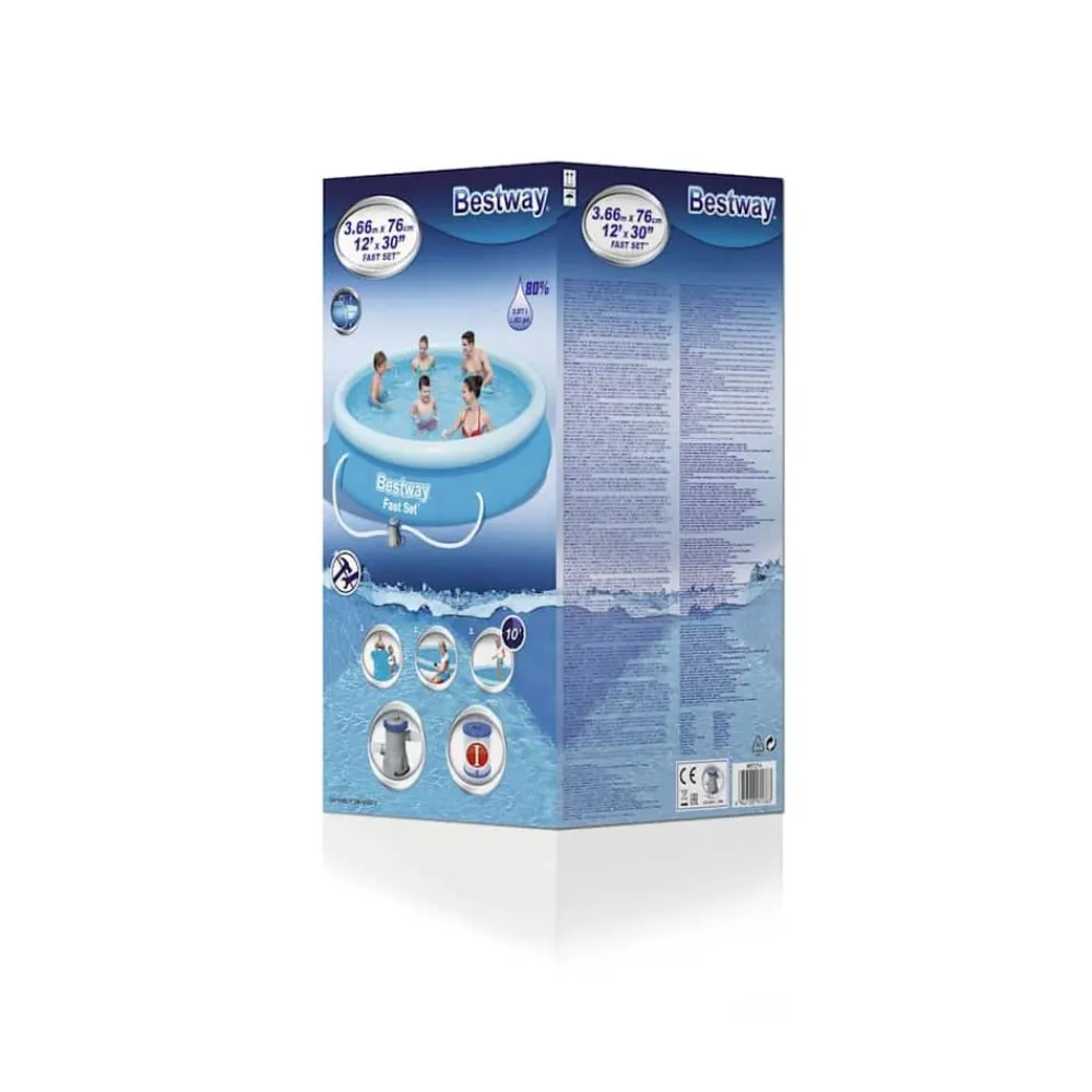 Bestway Conjunto de piscina Fast Set 366x76 cm New