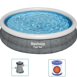 Bestway Piscina Y Spa-Conjunto de piscina redonda 366x76 cm