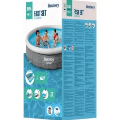 Bestway Piscina Y Spa-Conjunto de piscina redonda 366x76 cm