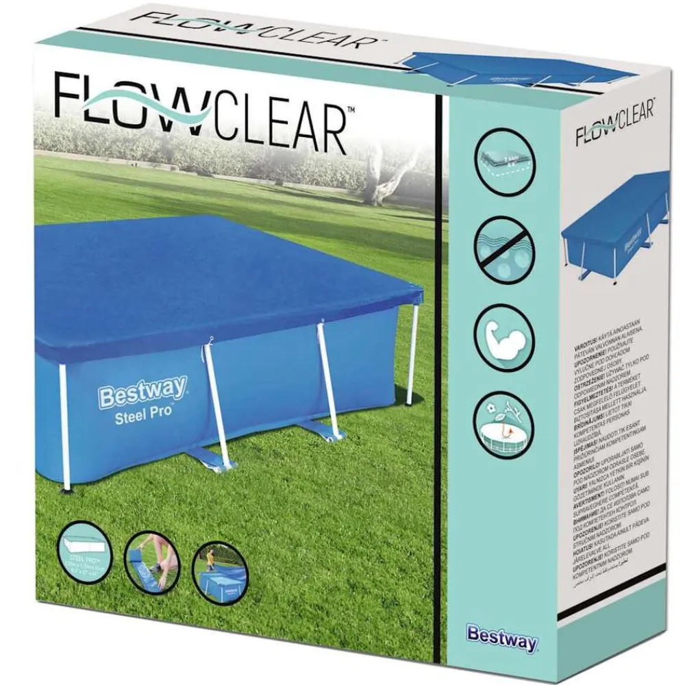 Bestway Cubierta para piscina Flowclear 259x170 cm New