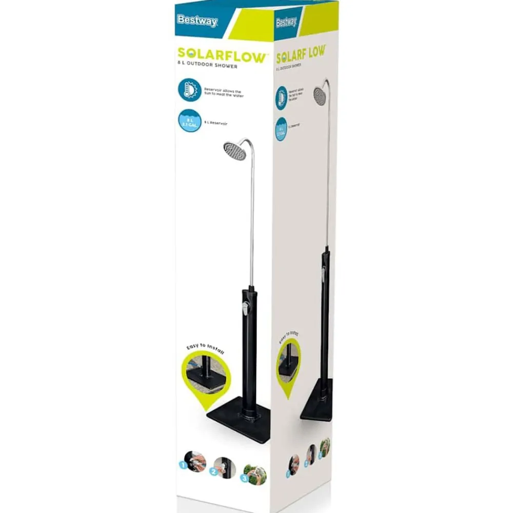 Bestway Ducha de exterior Solar Flow negro 8 L Clearance