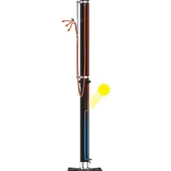 Bestway Piscina Y Spa-Ducha de exterior Solar Flow negro 20 L