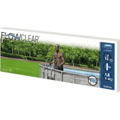 Bestway Escalera de piscina de 4 escalones Flowclear 107 cm Clearance