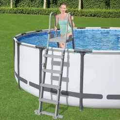 Bestway Piscina Y Spa-Escalera de seguridad para piscina 4 peldaños Flowclear 132 cm