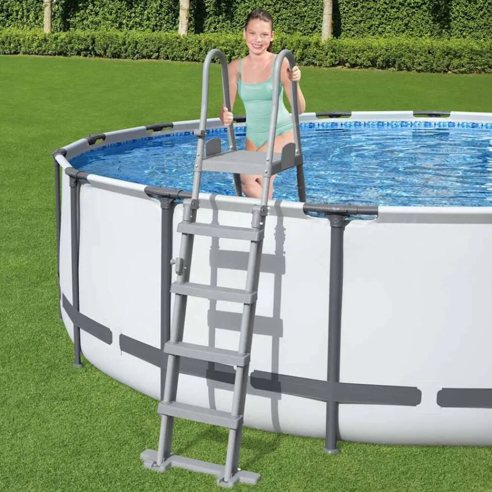 Bestway Piscina Y Spa-Escalera de seguridad para piscina 4 peldaños Flowclear 132 cm