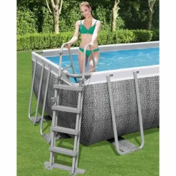 Bestway Escalera de seguridad para piscina 4 peldaños Flowclear 122 cm Online