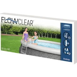 Bestway Escalera para piscina 2 peldaños Flowclear 84 cm Clearance