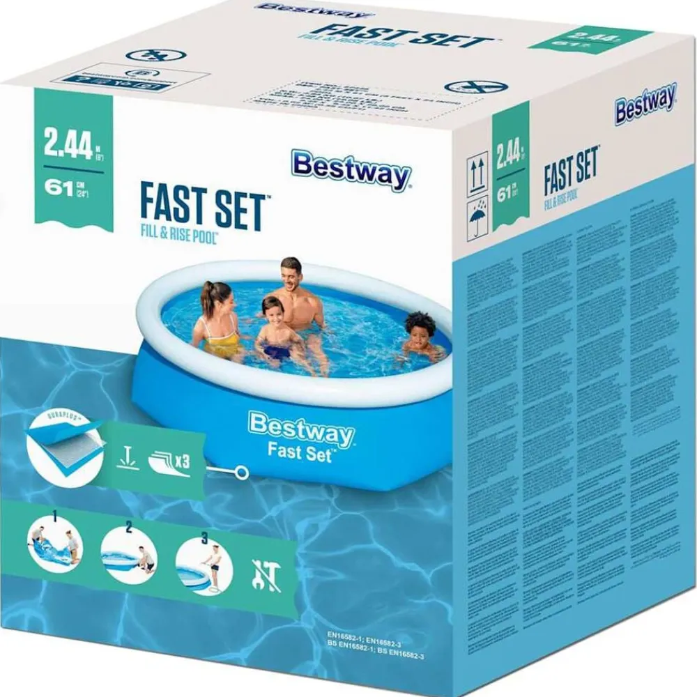 Bestway Fast Set Piscina hinchable redonda 244x61 cm 57265 Outlet