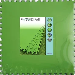 Bestway Piscina Y Spa-Flowclear Protectores de suelo 9 piezas Flowclear verde 5,47m²