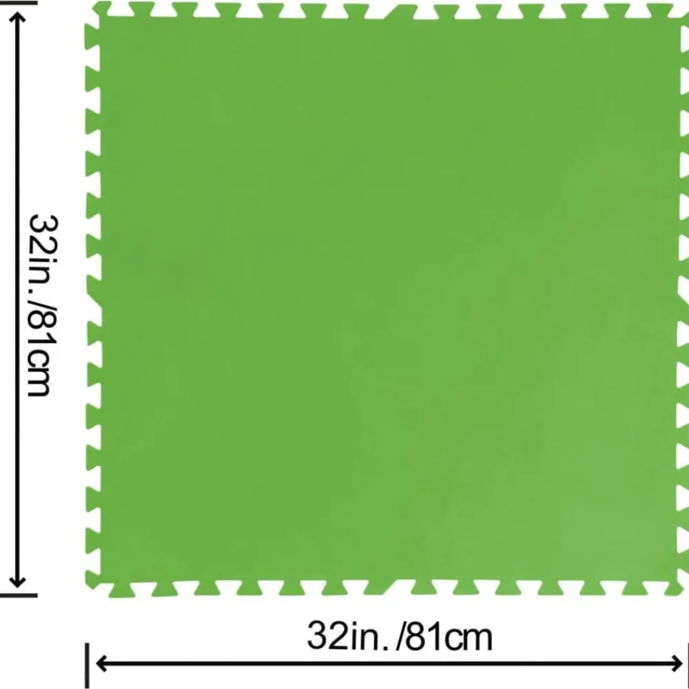 Bestway Piscina Y Spa-Flowclear Protectores de suelo 9 piezas Flowclear verde 5,47m²