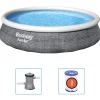 Bestway Piscina Y Spa-Juego de piscina inflable Fast Set con bomba 396x84 cm
