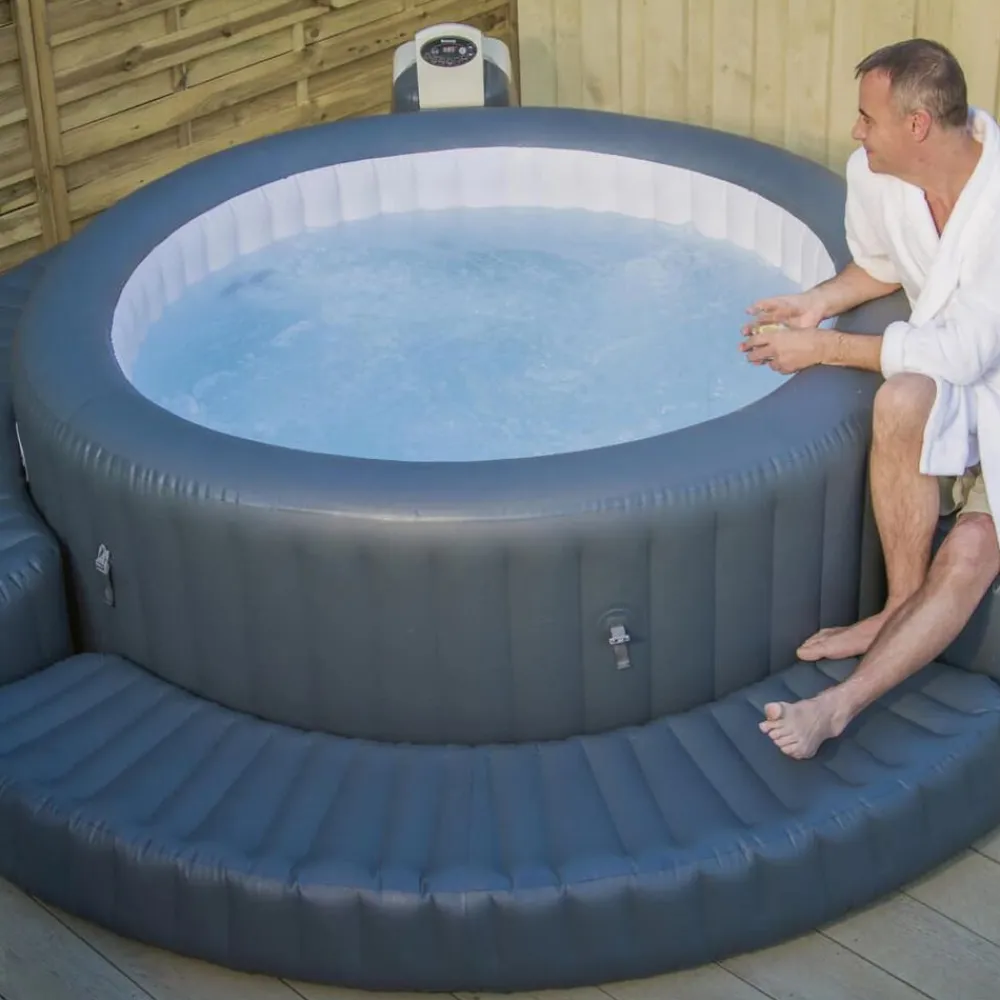 Bestway Piscina Y Spa-Lay-Z-Spa Borde inflable envolvente para hidromasaje redondo