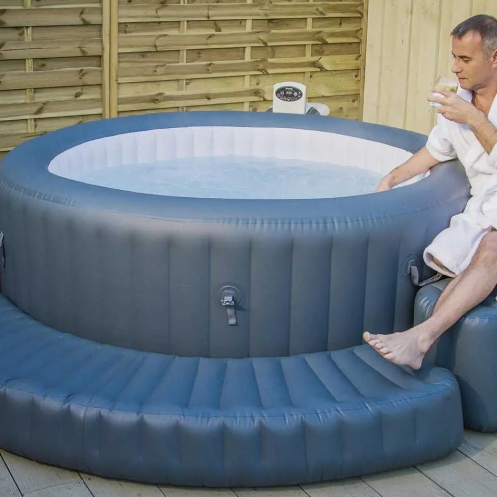 Bestway Piscina Y Spa-Lay-Z-Spa Borde inflable envolvente para hidromasaje redondo