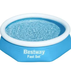 Bestway Piscina Y Spa-Piscina inflable redonda Fast Set 244x61 cm