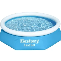 Bestway Piscina Y Spa-Piscina inflable redonda Fast Set 244x61 cm