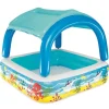 Bestway Piscina Y Spa-Piscina para niños con toldo azul 140x140x114 cm