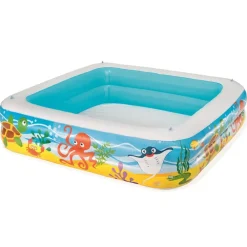 Bestway Piscina Y Spa-Piscina para niños con toldo azul 140x140x114 cm
