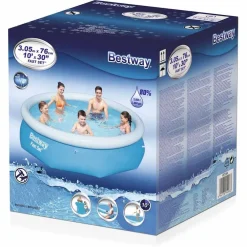 Bestway Piscina Y Spa-Piscina redonda inflable Fast Set 57266 305x76 cm