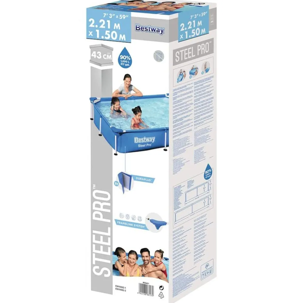 Bestway Piscina Steel Pro 221x150x43 cm