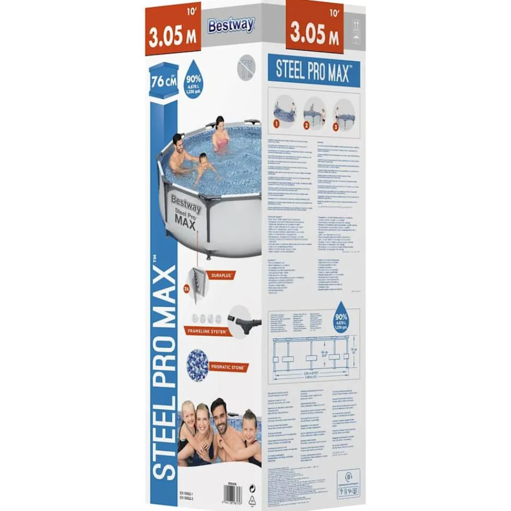 Bestway Set de piscina Steel Pro MAX 305x76 cm Outlet