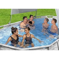 Bestway Toldo para piscina desmontable blanco New