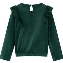 vidaXL Ropa Y Accesorios-Blusa infantil con volantes verde oscuro 104